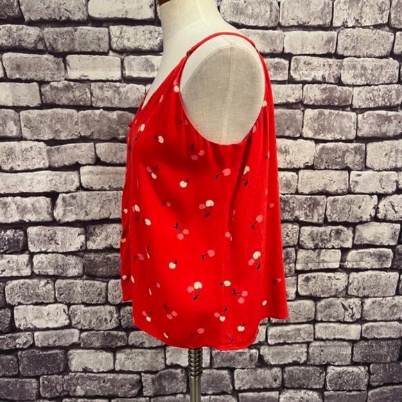 LOFT V-Neck Sleeveless Button Down Blouse Size Medium - Picture 4 of 9